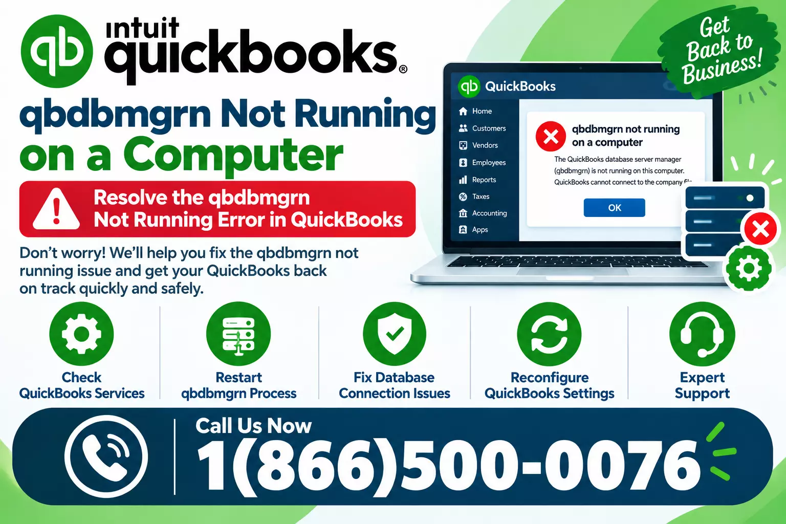 QBDBMgrN Not Running on a Computer When Opening QuickBooks? Try These Fixes