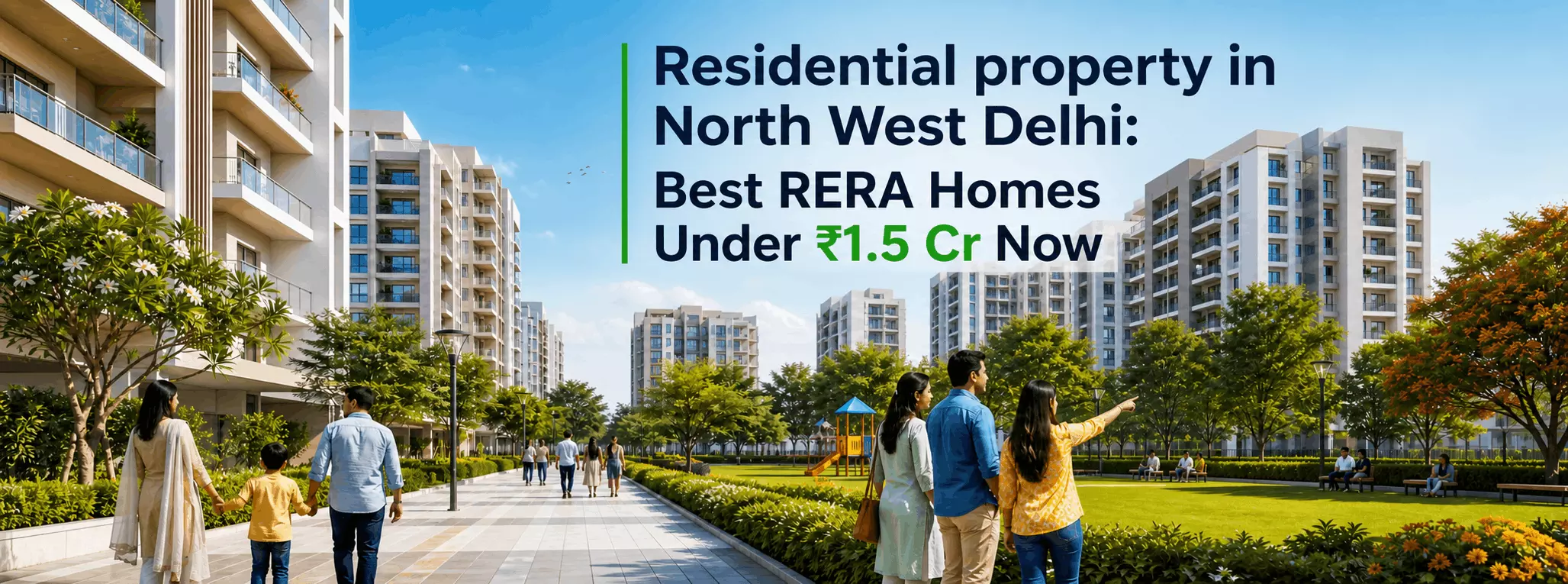 Residential property in North West Delhi: Best RERA Homes Under ₹1.5 Cr Now