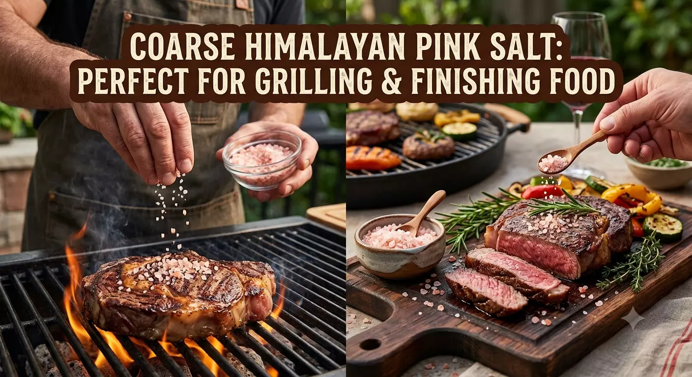 Coarse Himalayan Pink Salt: Perfect for Grilling and Finishing Food