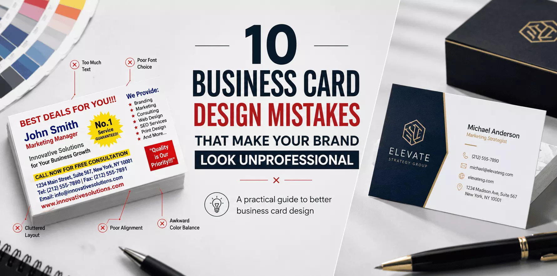 Business Card Design Mistakes to Avoid | Professional Tips
