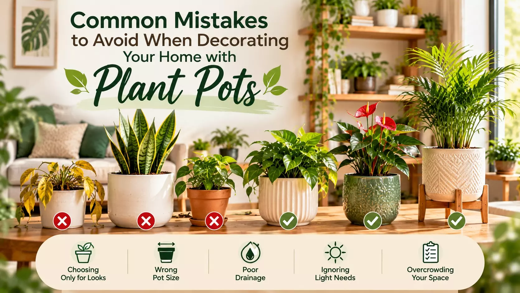 Common Mistakes to Avoid When Decorating Your Home with Plant Pots