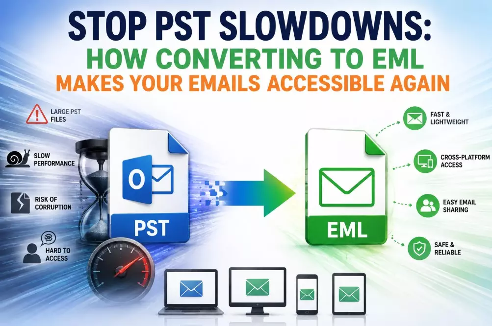 Stop PST Slowdowns: How Converting to EML Makes Your Emails Accessible Again