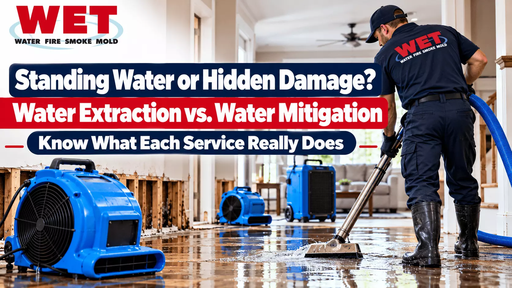 Water Extraction vs. Water Mitigation: Key Differences