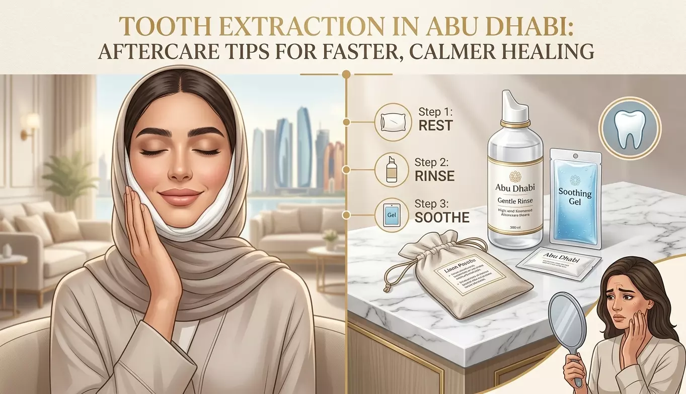 . Tooth Extraction in Abu Dhabi: Aftercare Tips for Faster, Calmer Healing
