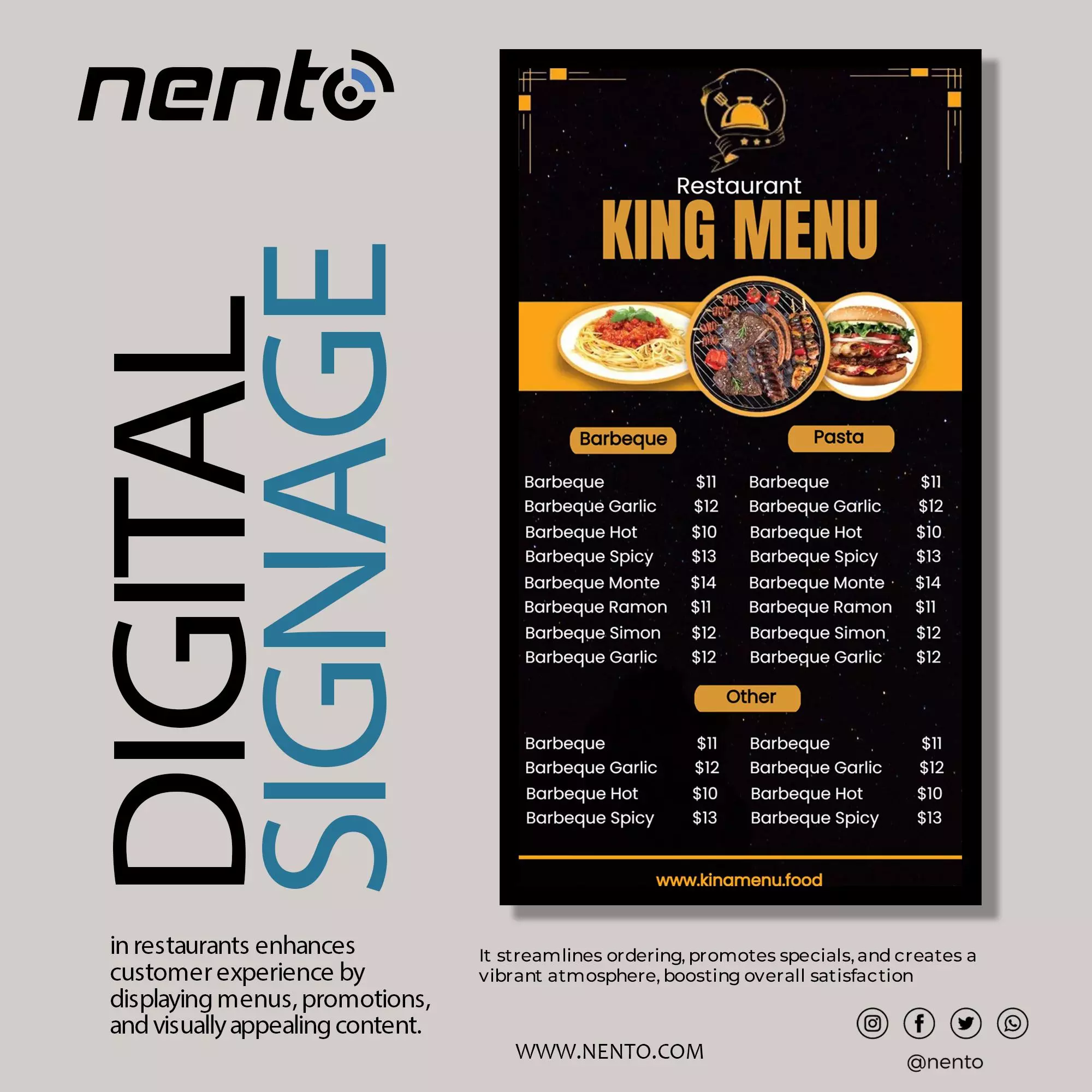 Easy digital signage software for small shops and restaurants