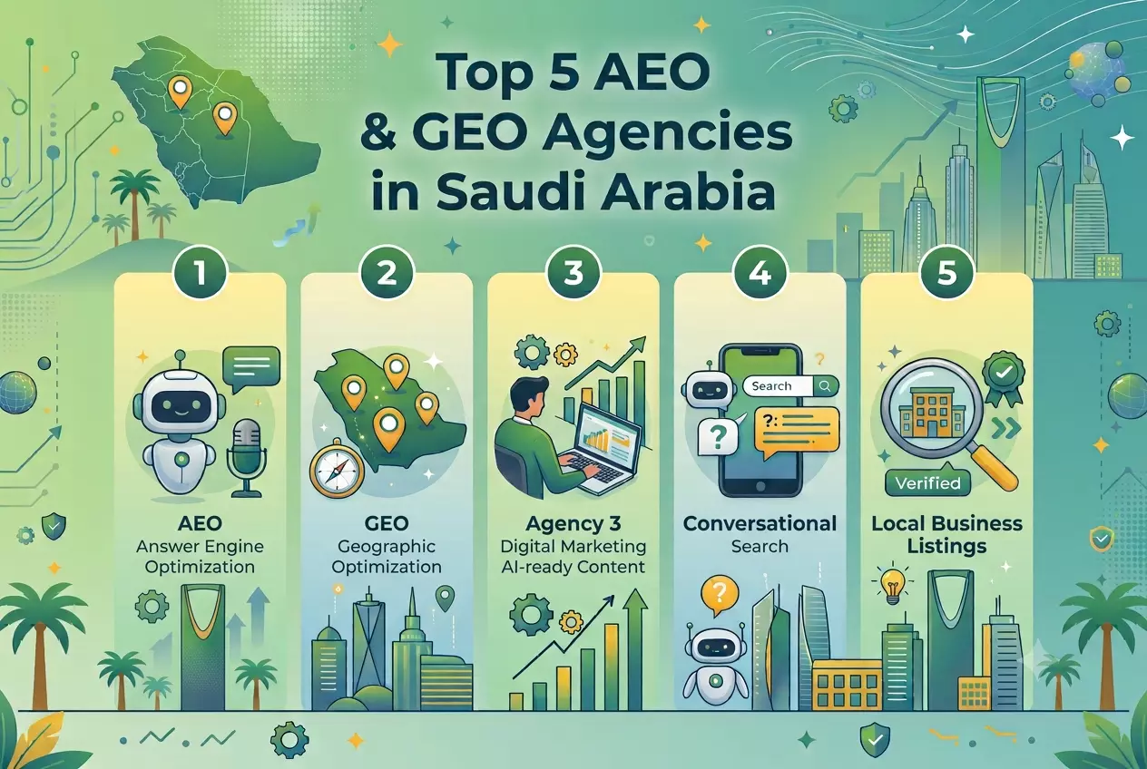 Top 5 AEO & GEO Agencies in Saudi Arabia