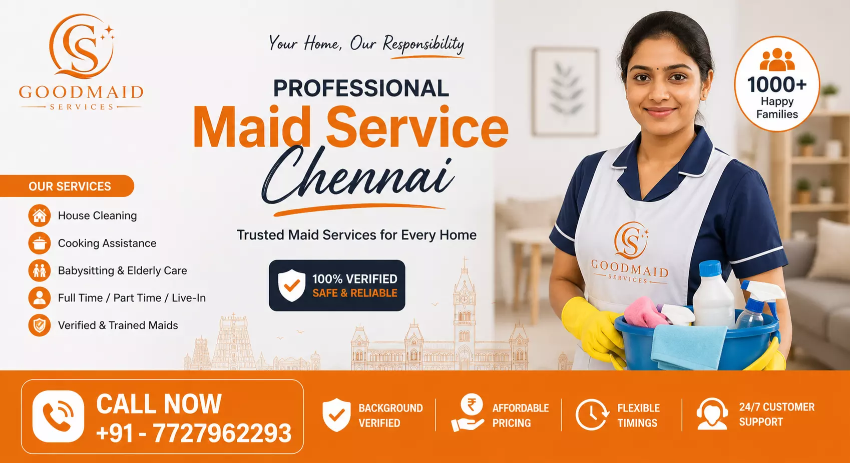 Best Home Maid Service Chennai | Verified House Maids