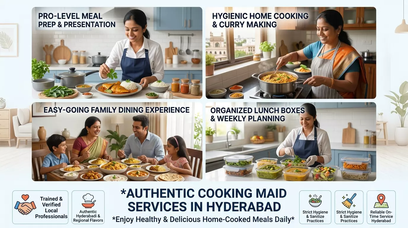 Benefits of Hiring a Maid in Hyderabad for Cooking Assistance