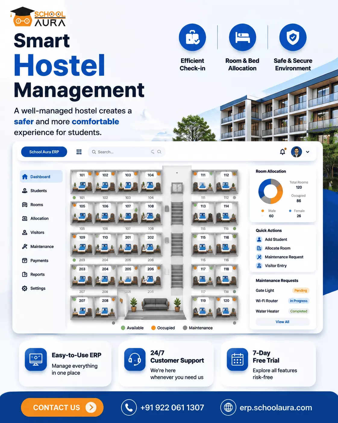 Manage Your Hostel and Ensure Students Safety with School Management Software