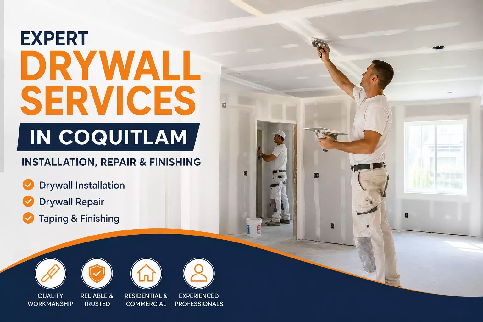 Expert Drywall Services in Coquitlam | Installation, Repair & Finishing