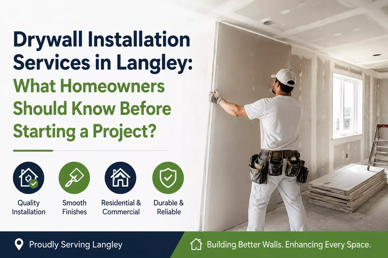 Drywall Installation Services in Langley: What Homeowners Should Know Before Starting a Project?