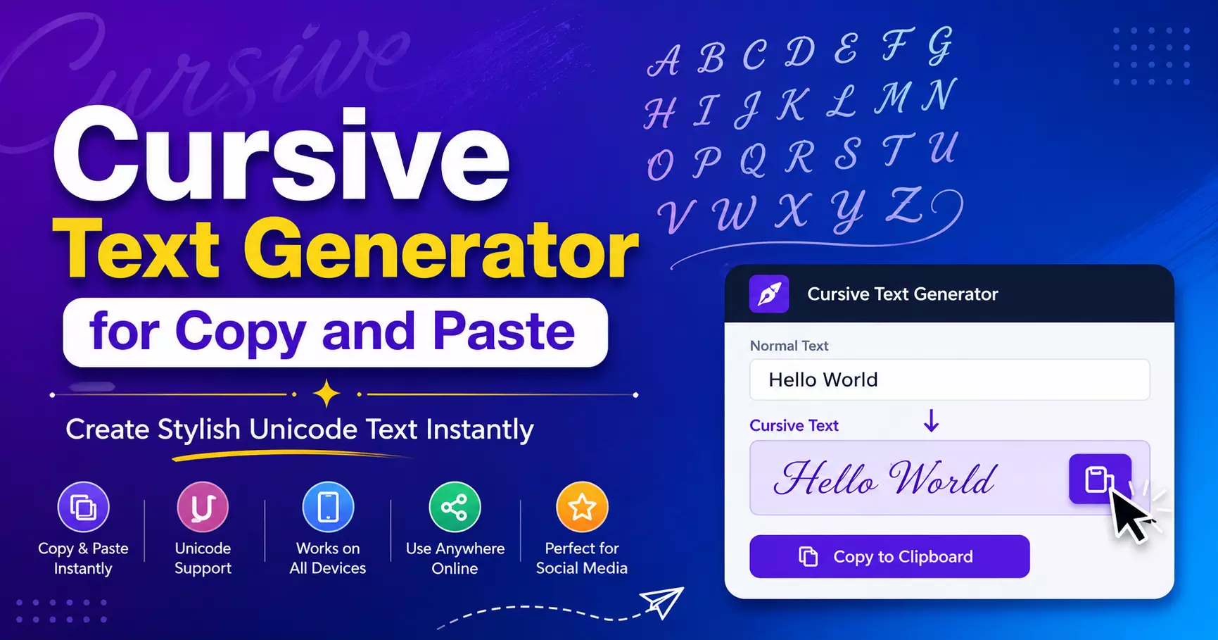 Cursive Text Generator for Copy and Paste: Create Stylish Unicode Fonts Instantly