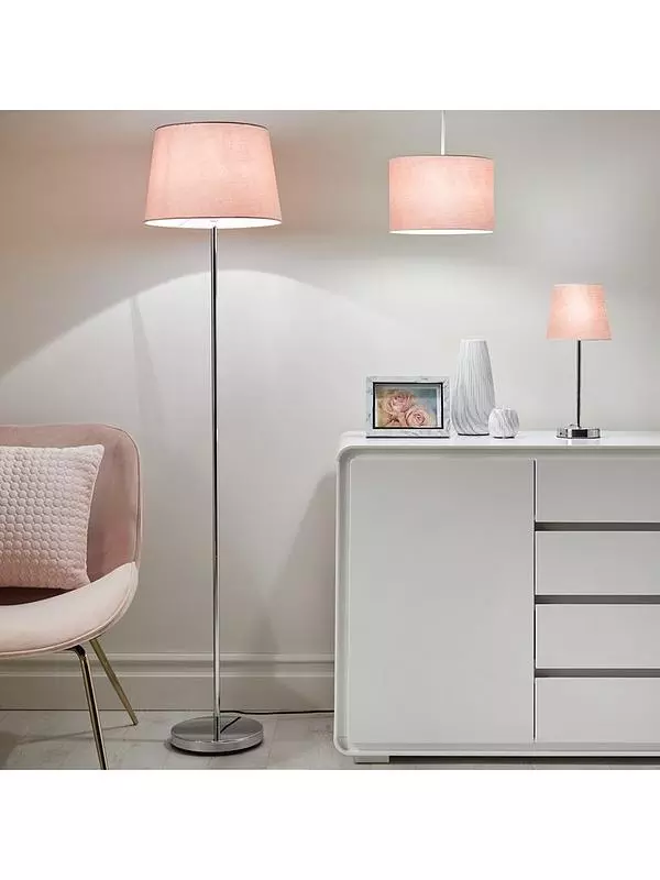 Pink Bedside Lampshades for a Calming and Inviting Sleep Environment
