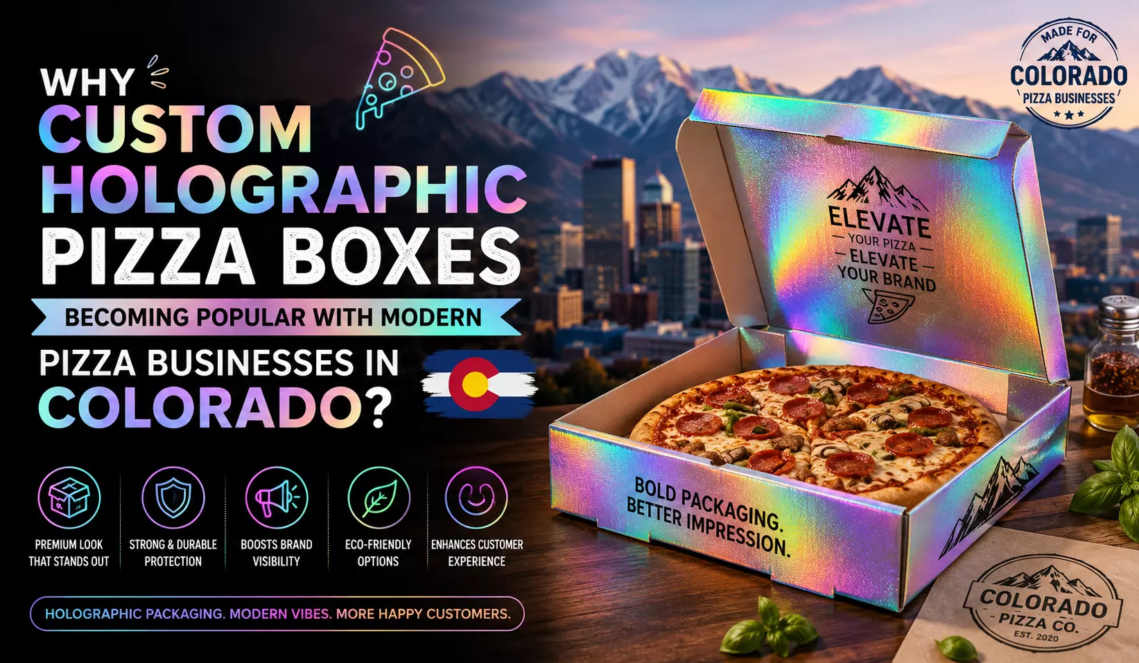 Why Custom Holographic Pizza Boxes Becoming Popular with Modern Pizza Businesses in Colorado?