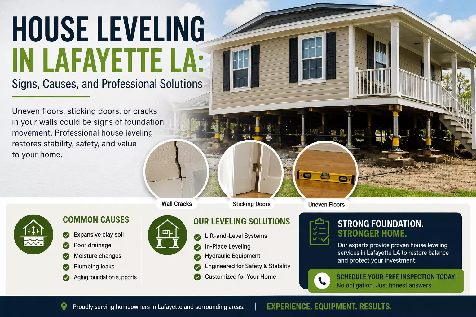 House Leveling in Lafayette LA: Signs, Causes, and Professional Solutions