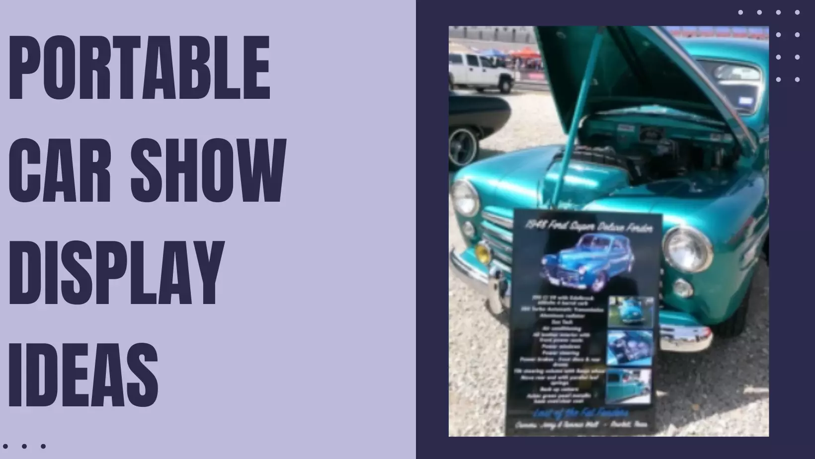 Portable Car Show Display Ideas