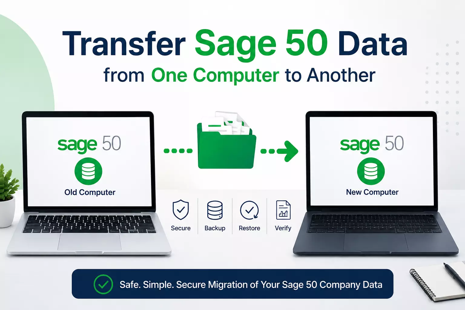 Transfer Sage 50 Data from One Computer to Another