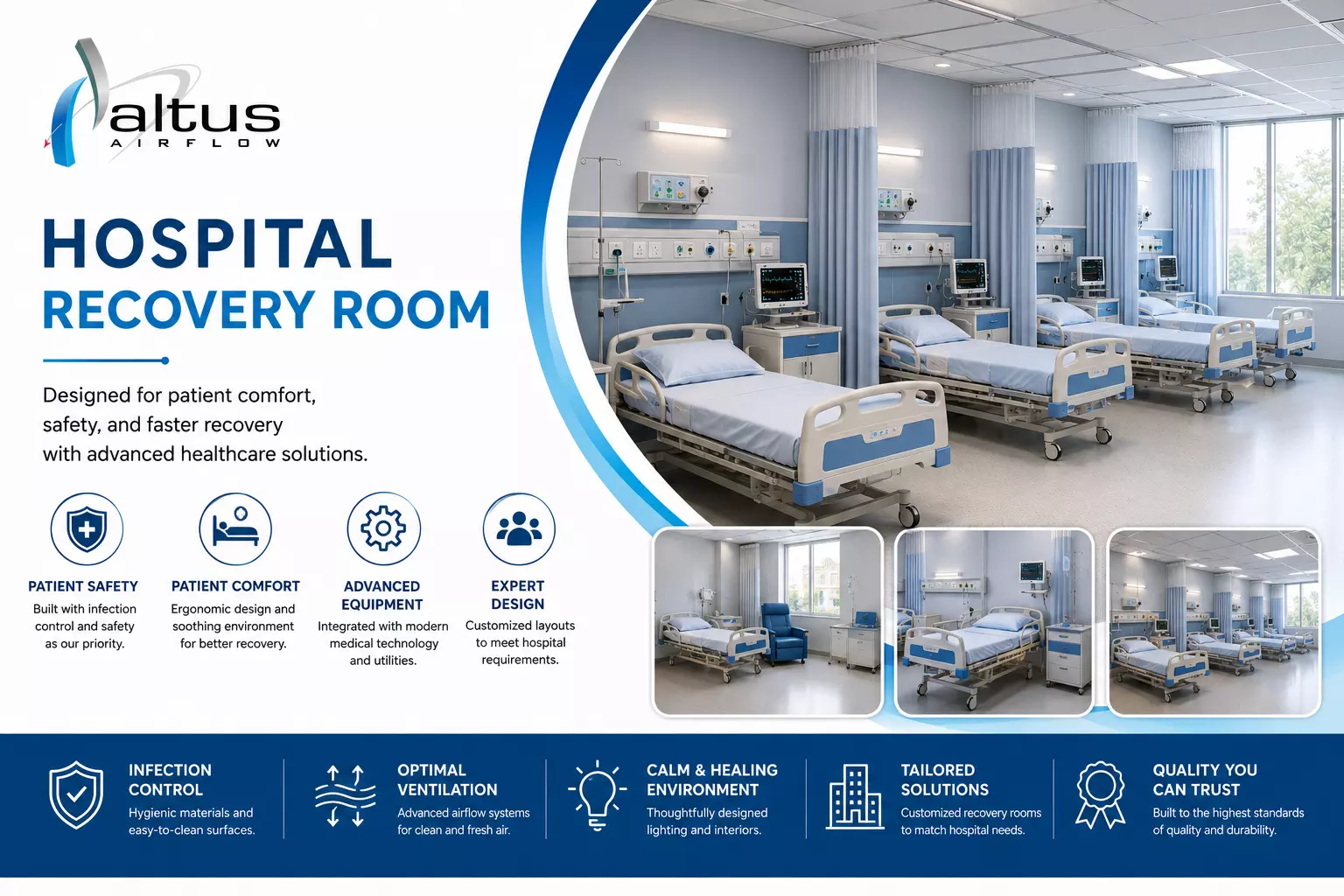 Which post-surgery patients are usually moved to recovery rooms?