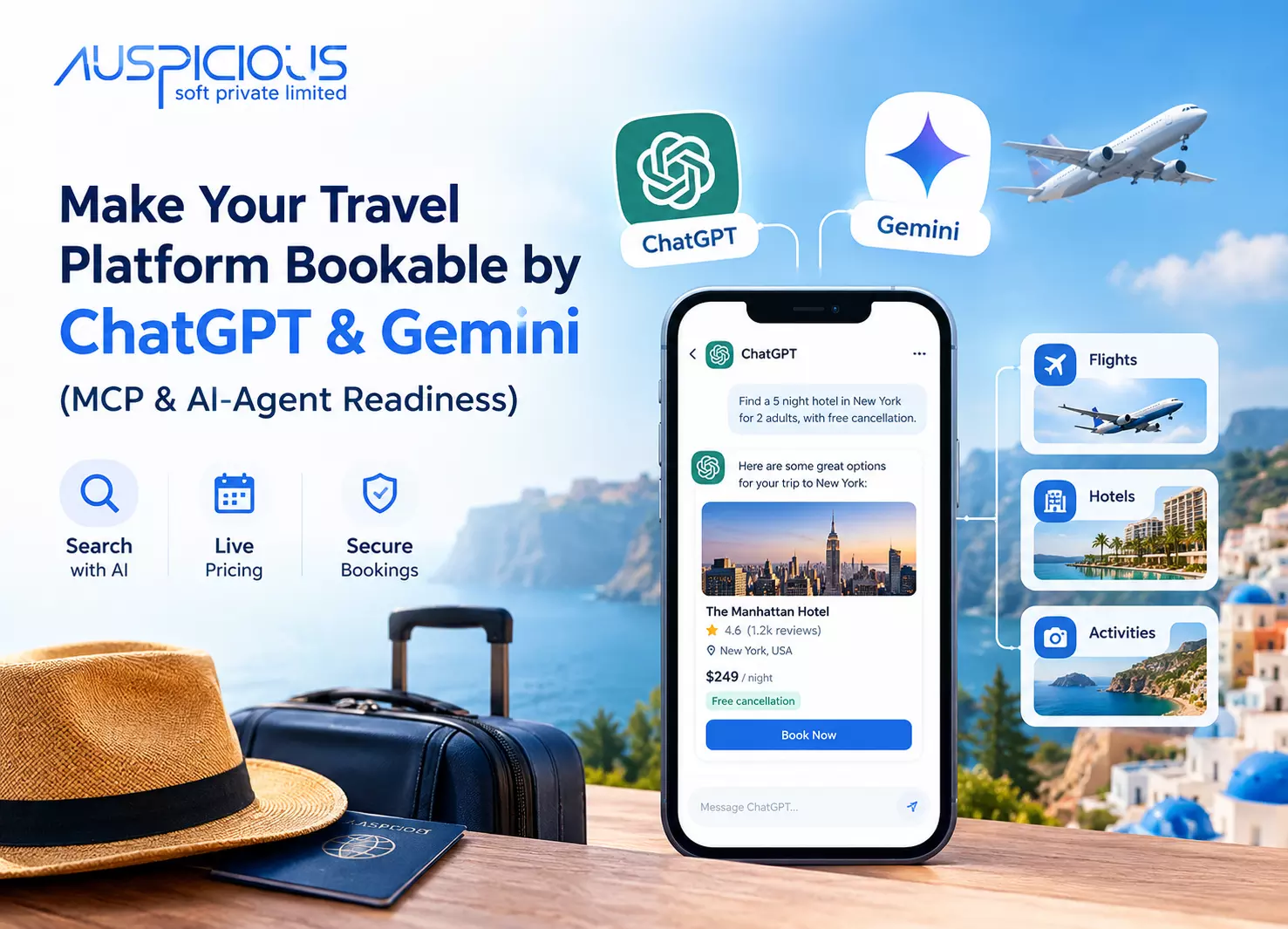 Make Your Travel Platform Bookable by ChatGPT & Gemini: MCP & AI-Agent Readiness Guide