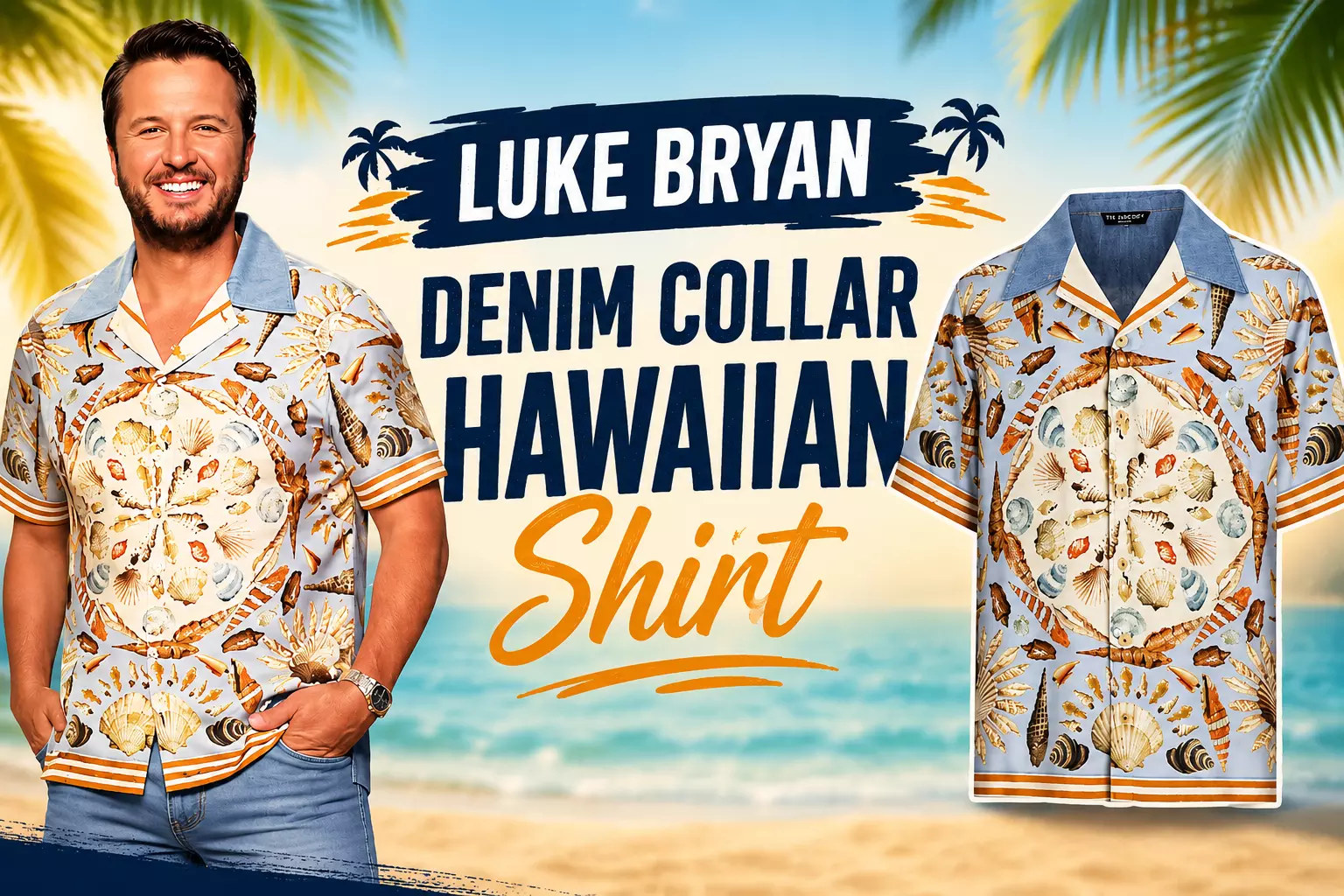 How the Luke Bryan American Idol S24 Denim Collar Hawaiian Shirt Became a 2026 Summer Style Trend