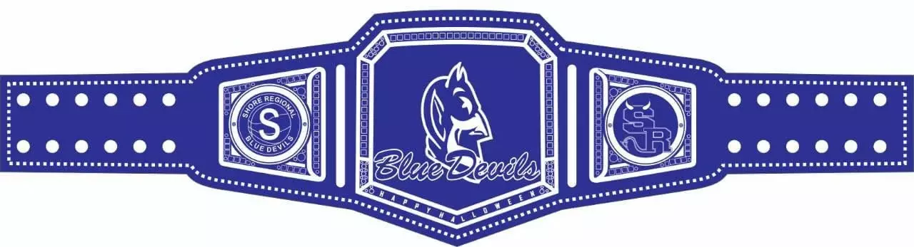 Blue Devil Logo Wrestling Title Belt