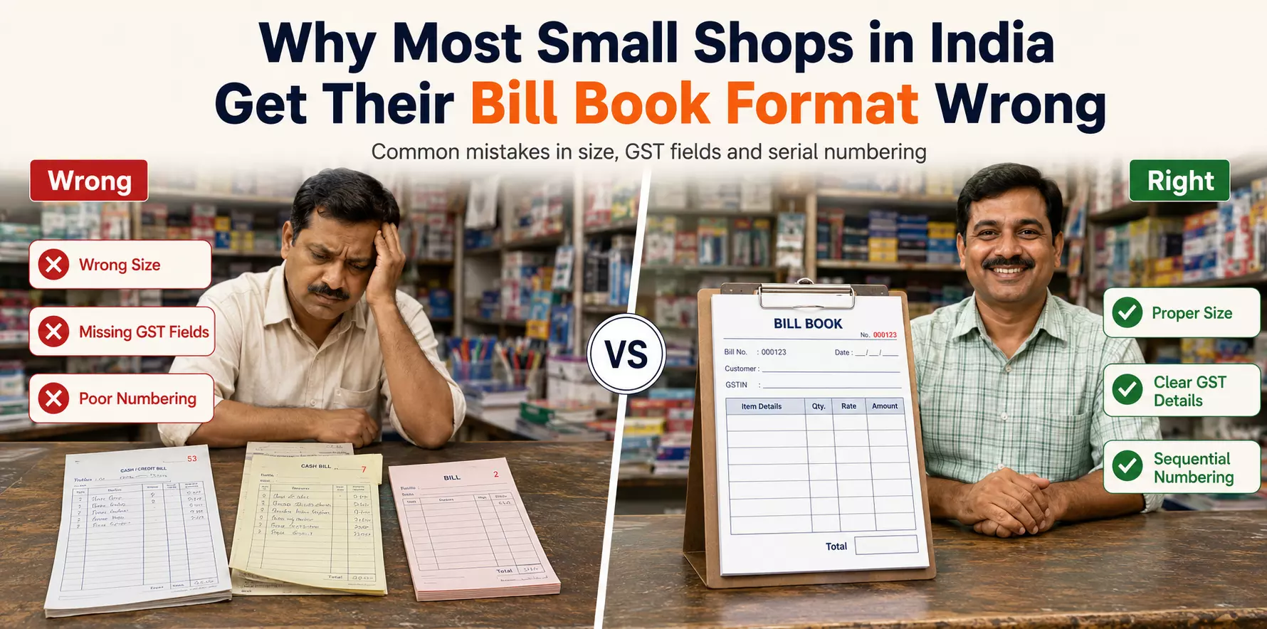 Why Most Small Shops in India Get Their Bill Book Format Wrong