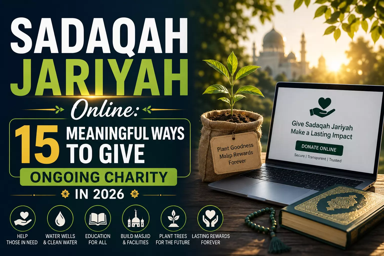 Sadaqah Jariyah Online: 15 Meaningful Ways to Give Ongoing Charity in 2026