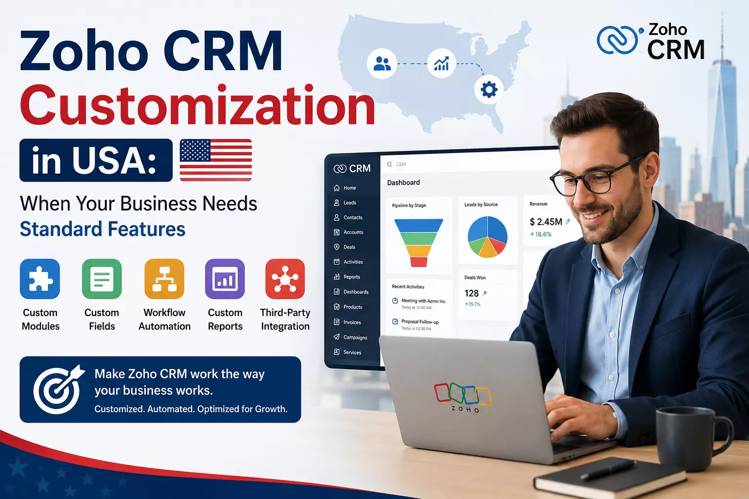 Zoho CRM Customization in USA: When Your Business Needs Standard Features