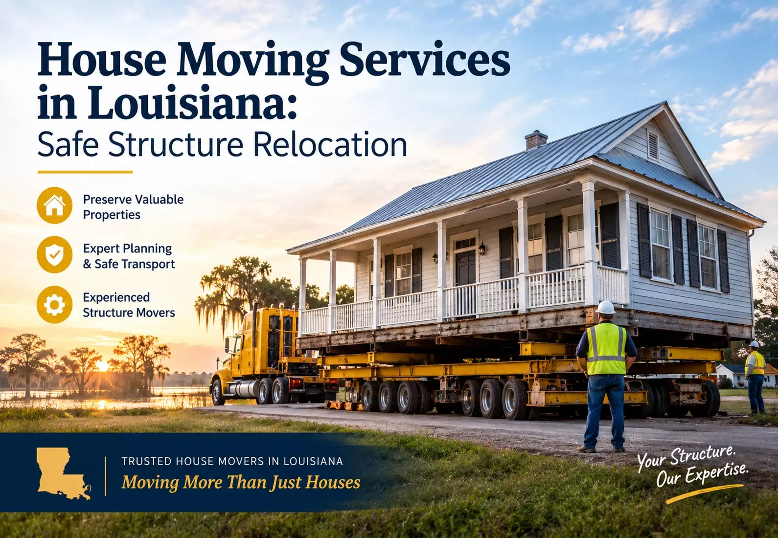 House Moving Services in Louisiana: Safe Structure Relocation
