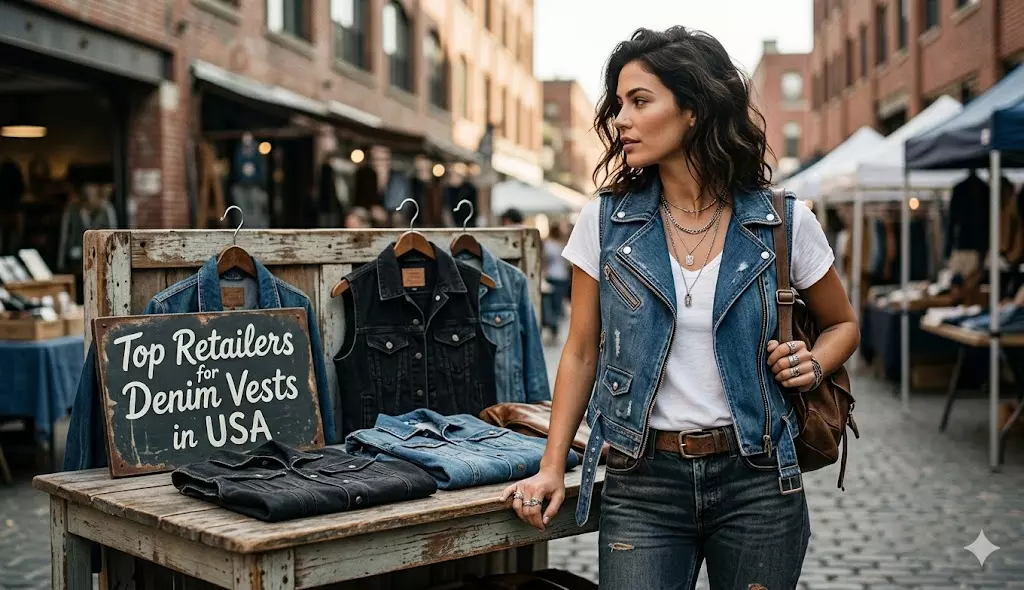 Where to Buy Women's Denim Biker Vests Online in the USA: Top Retailers