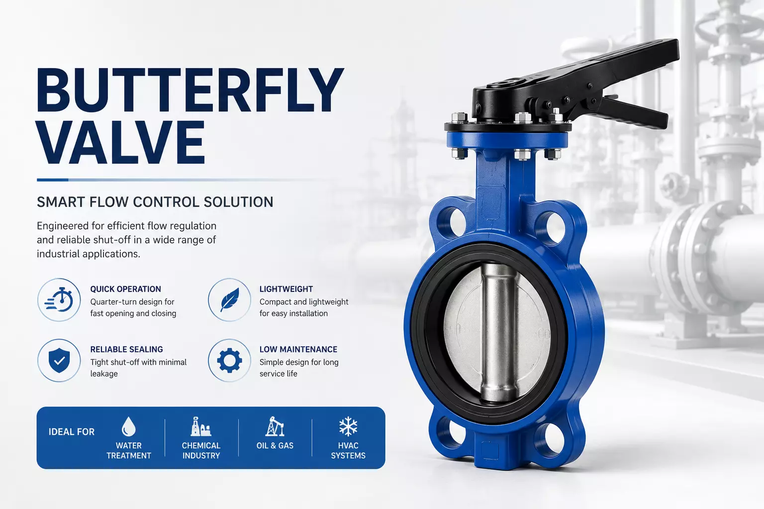 Butterfly Valve Explained: Working, Types, Materials & Applications