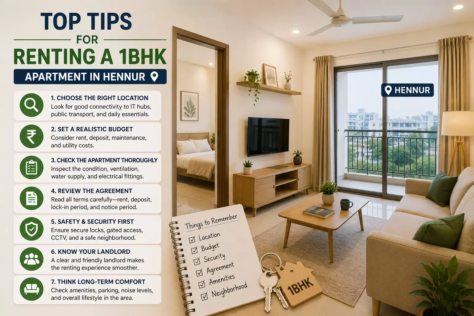 Top Tips for Renting a 1BHK Apartment in Hennur