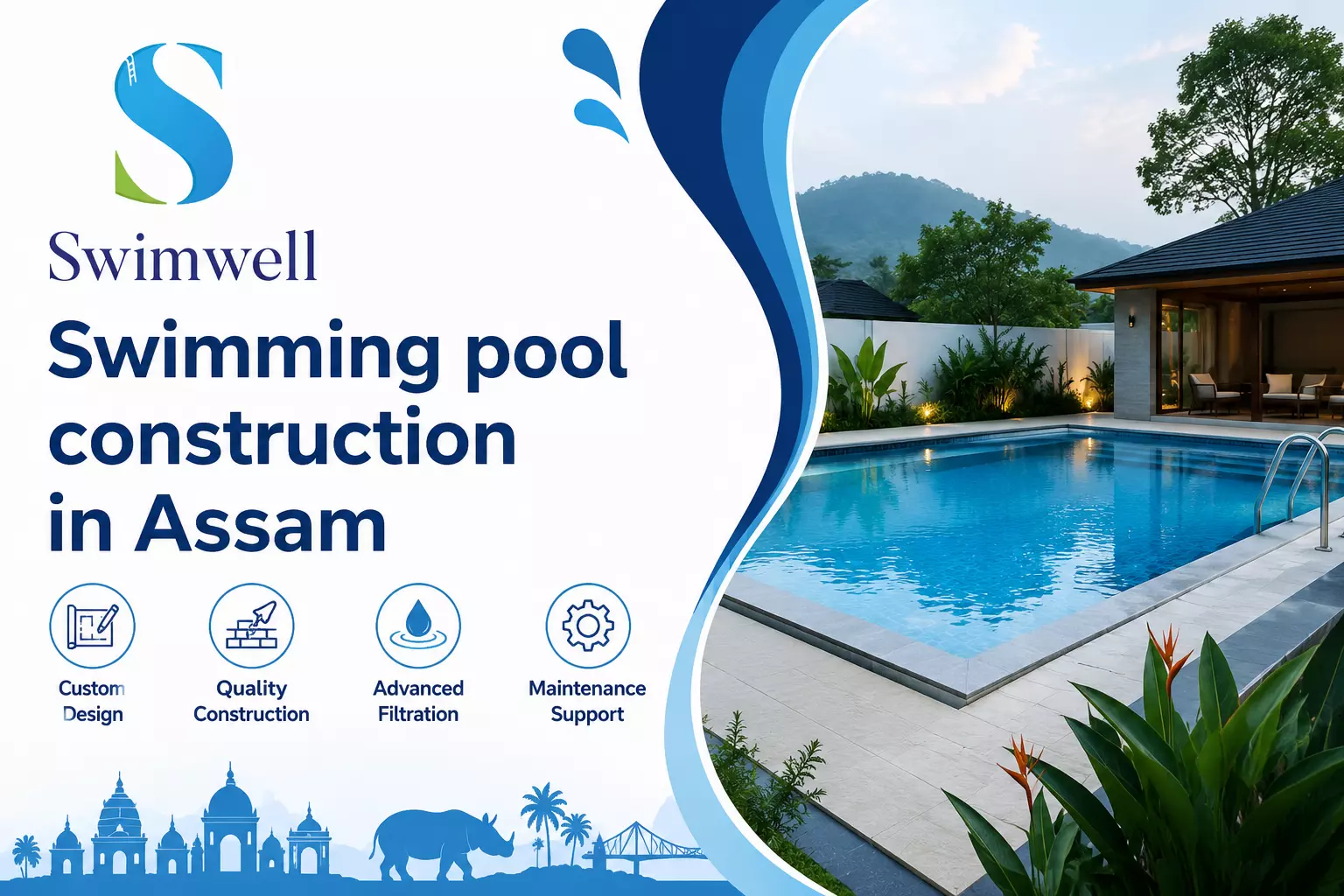 What Designs Are Available for Swimming Pool Construction in Assam?
