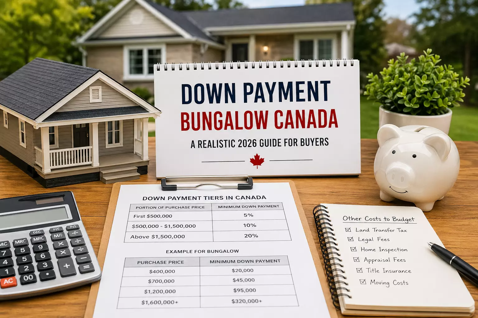 Down Payment Bungalow Canada: A Realistic 2026 Guide for Buyers