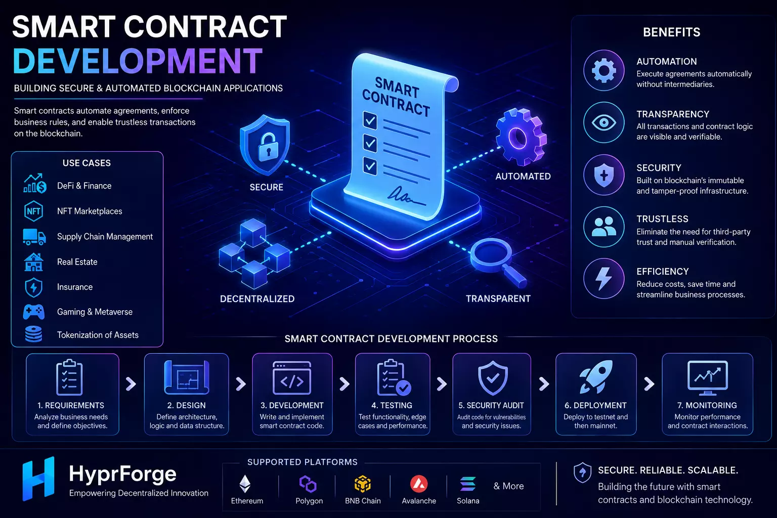 Smart Contract Development: Building Secure and Automated Blockchain Applications