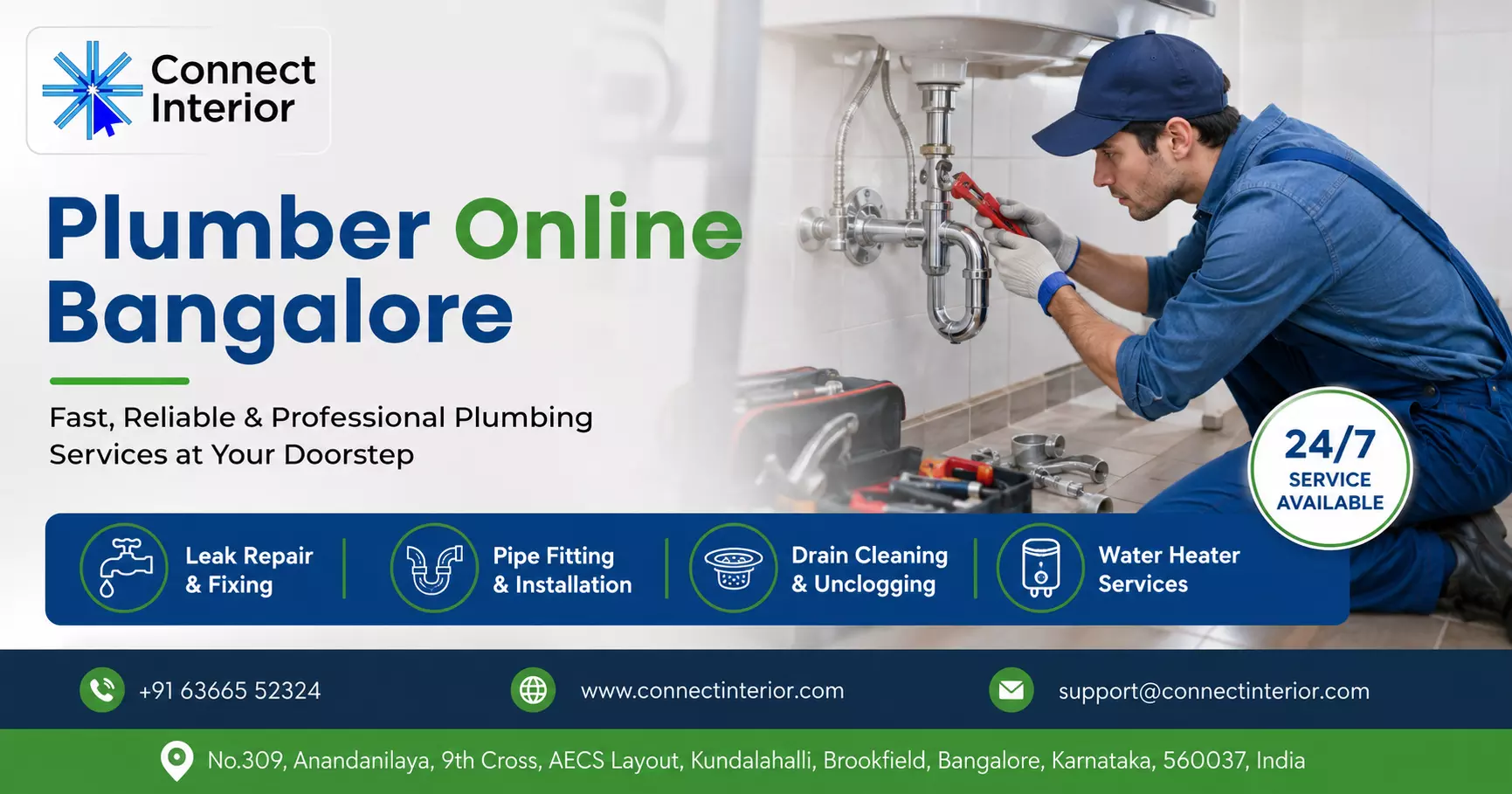 Plumber Online Bangalore – Fast, Reliable & Professional Plumbing Services at Your Doorstep
