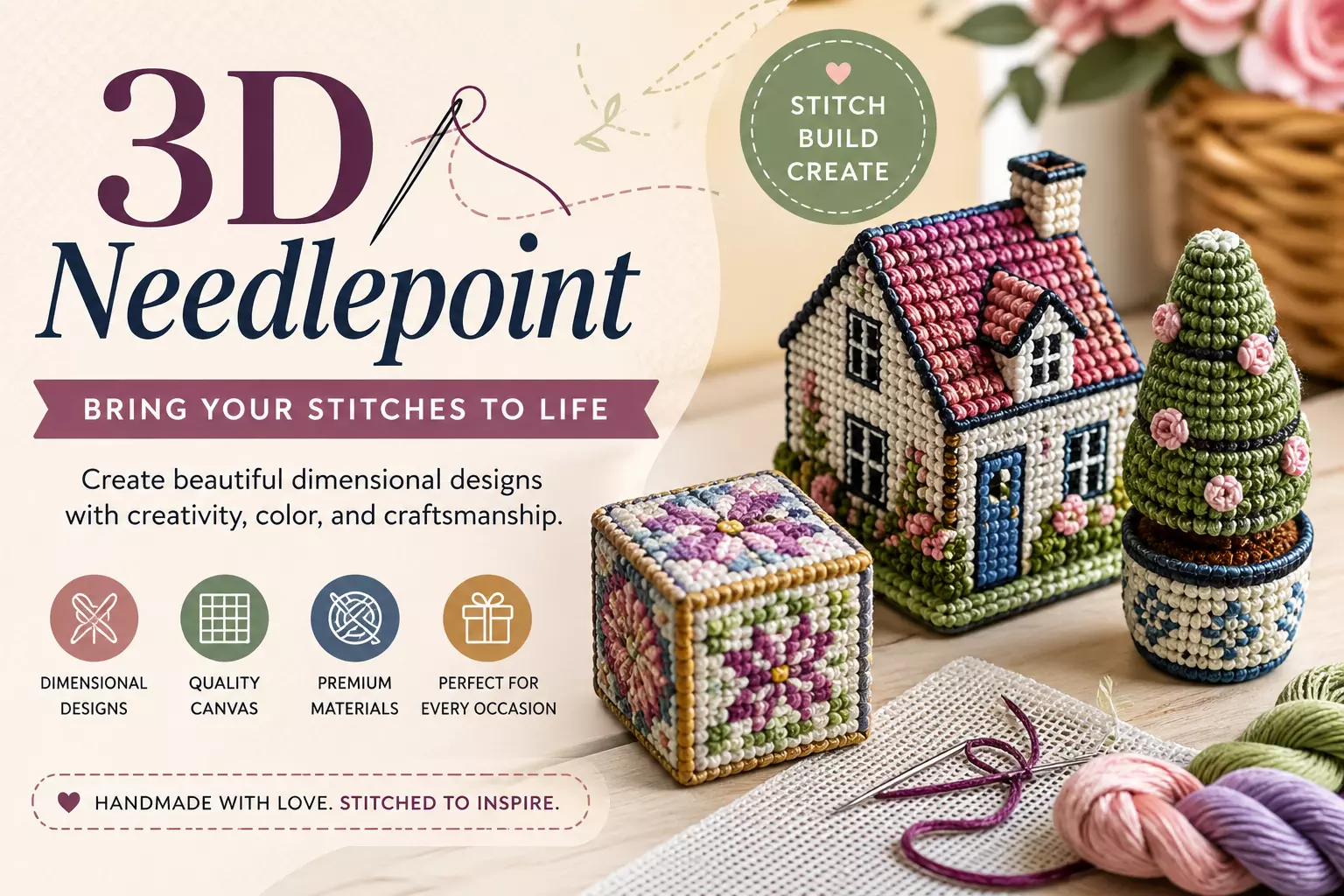 Explore 3D Needlepoint for Unique and Creative Projects