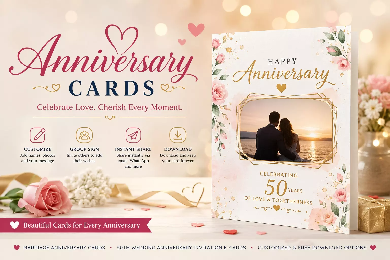 Personalized Anniversary Cards Online for Every Celebration