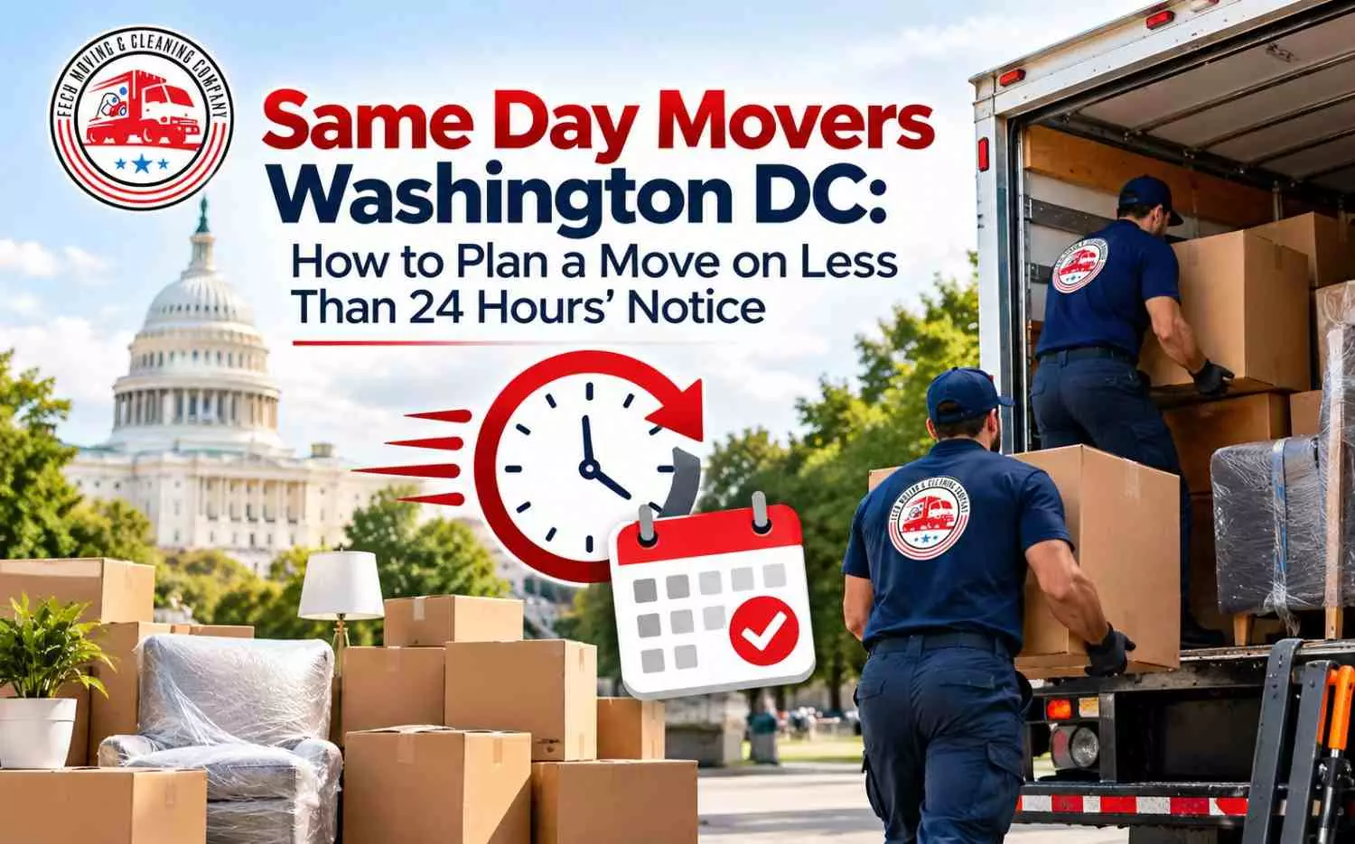 Same Day Movers Washington DC: How to Plan a Move on Less Than 24 Hours’ Notice