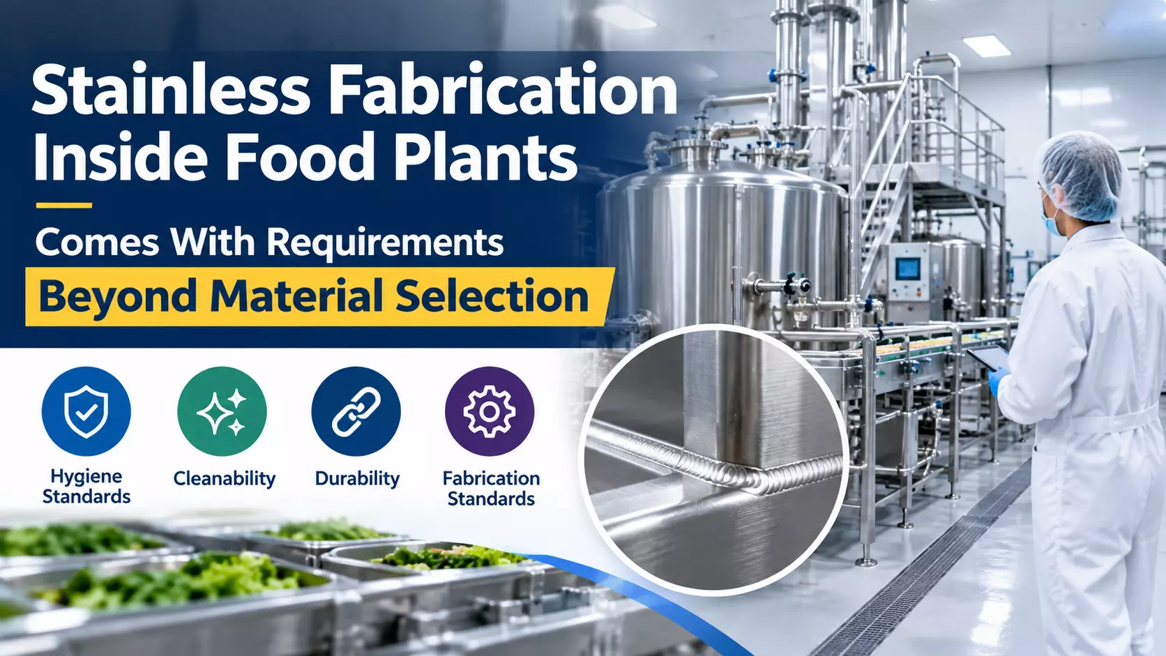 Stainless Fabrication Inside Food Plants Comes With Requirements Beyond Material Selection