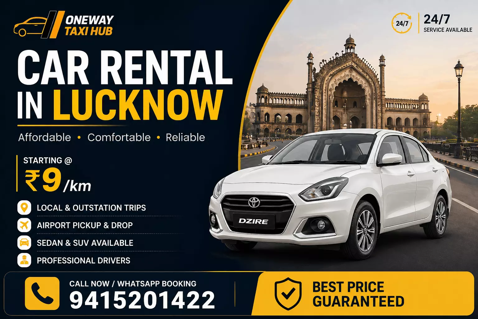 car rental in lucknow