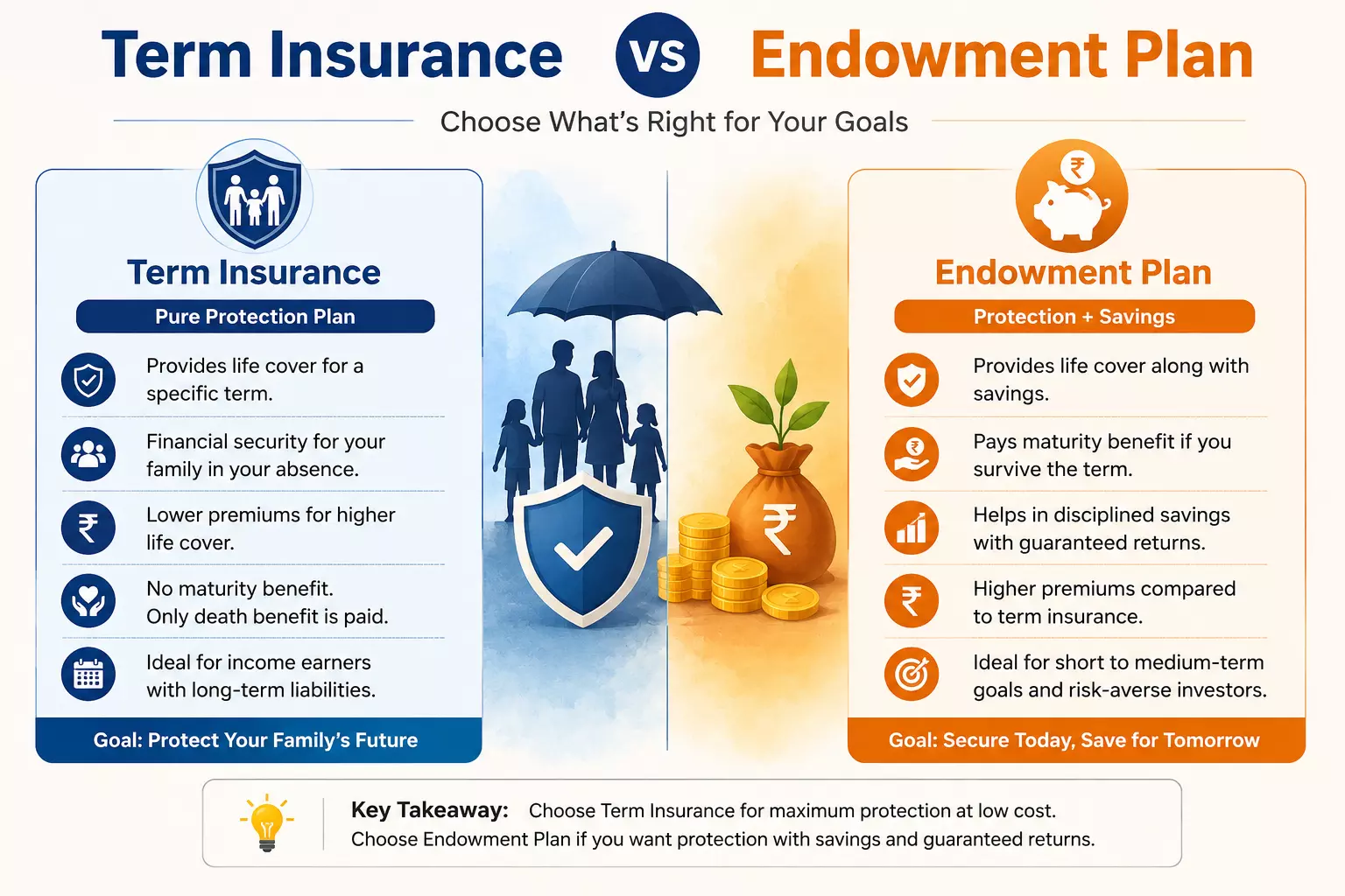 Term Insurance vs Endowment Plan: Which One Should You Actually Buy?