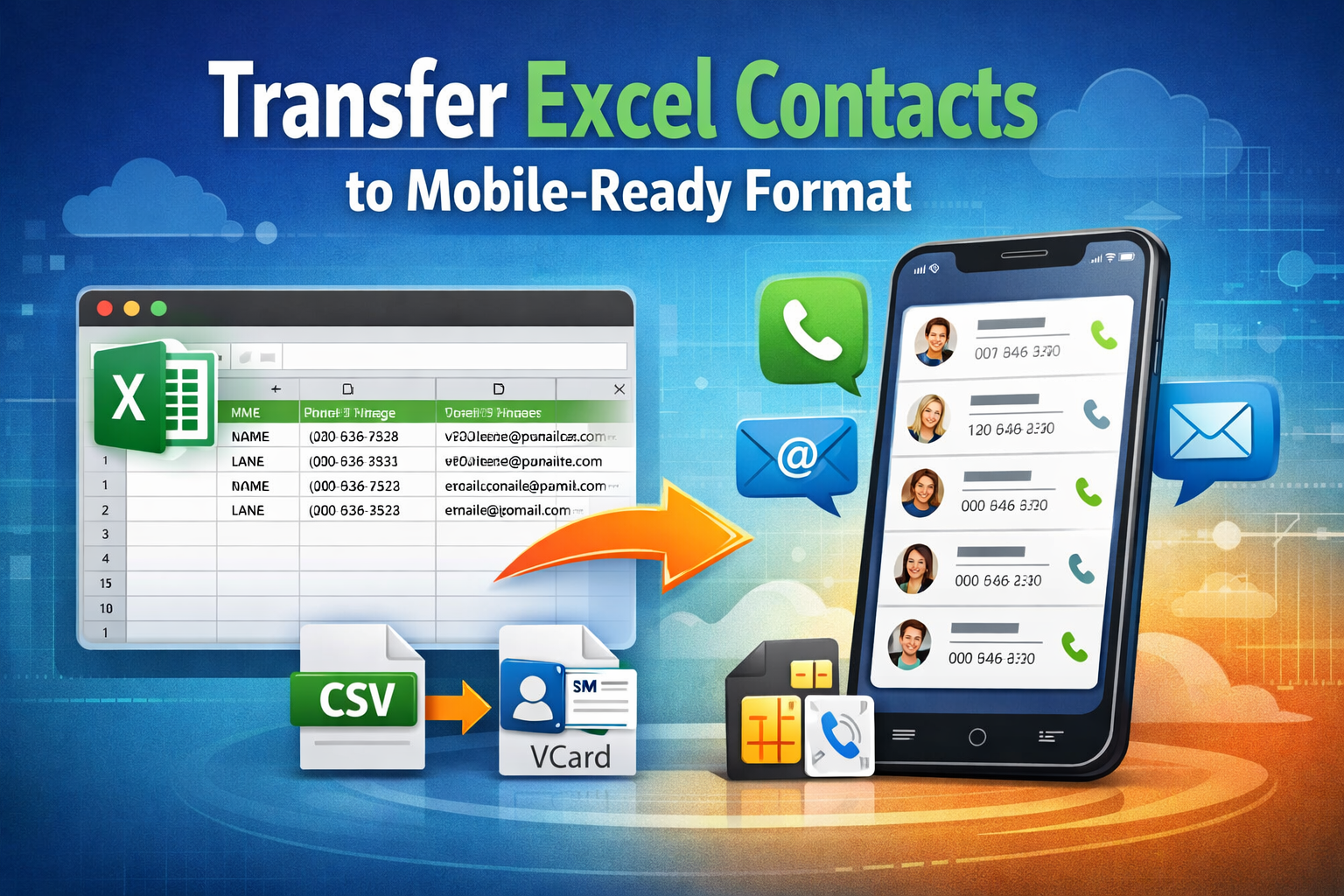 How to Transfer Excel Contacts to Mobile-Ready Format Instantly?