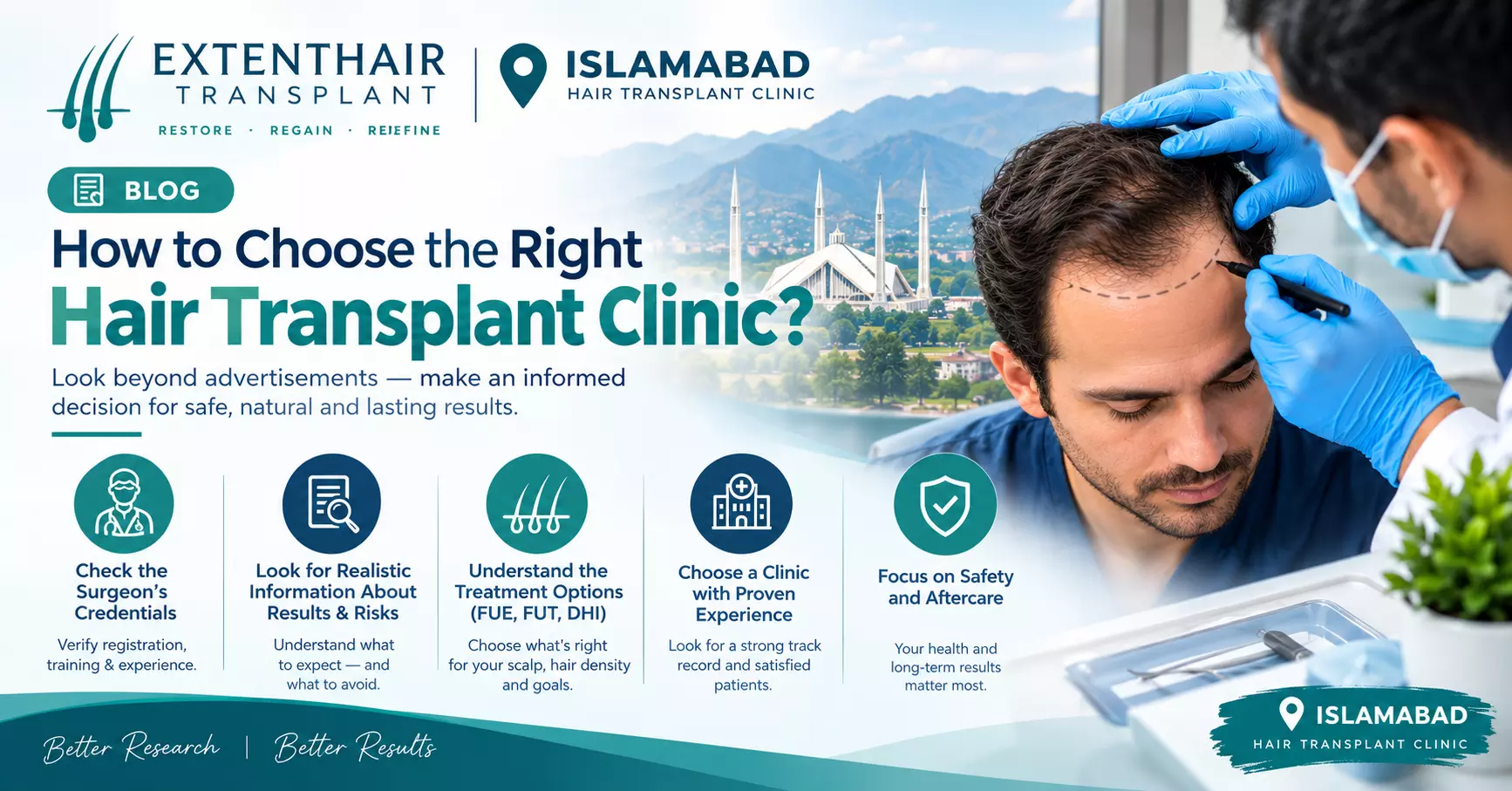 Best Hair Transplant in Islamabad, Explore Advanced Hair Restoration Options