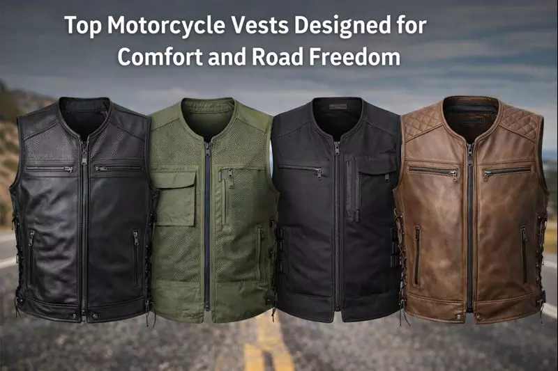 Top Motorcycle Vests Designed for Comfort and Road Freedom