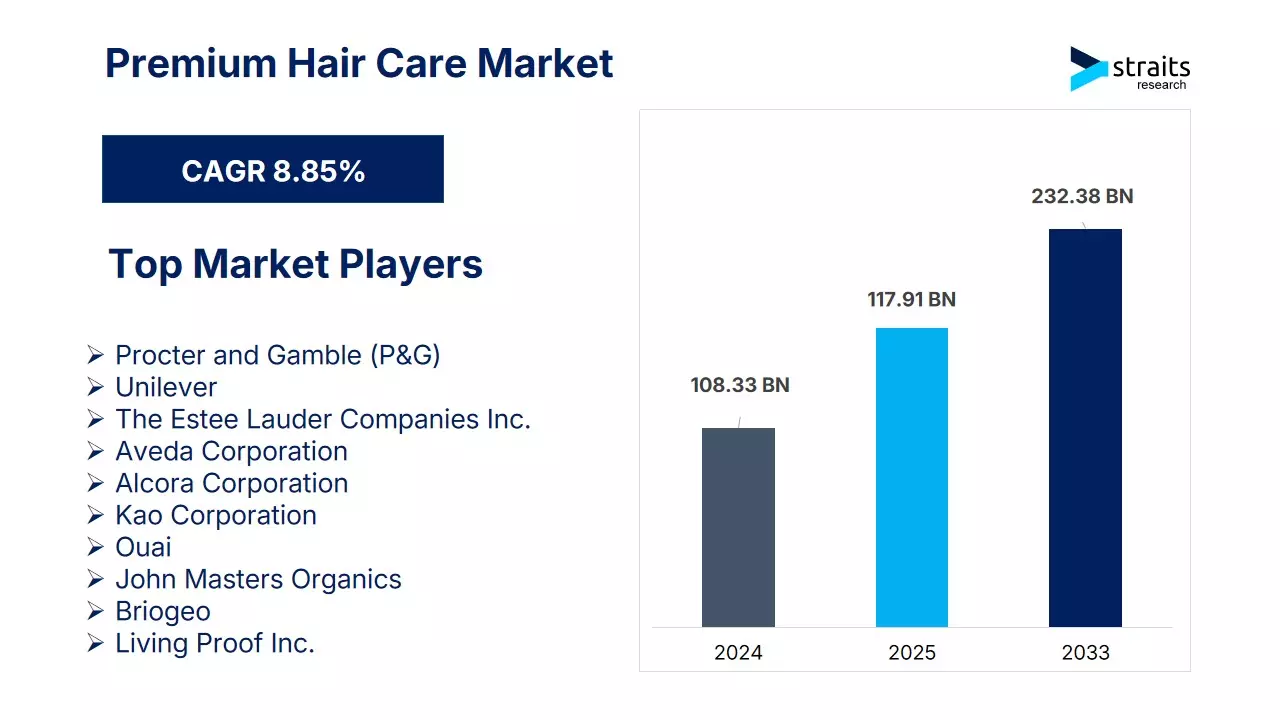Premium Hair Care Market Size to Hit USD 232.38 Billion by 2033 | CAGR 8.85%