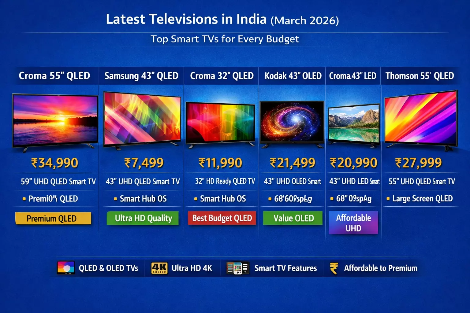 Televisions Price in India – Best LED TV, Low Price TV & Smart TV Deals