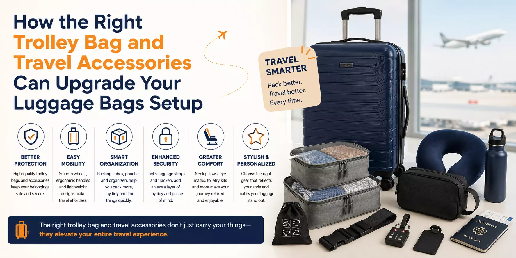 How the Right Trolley Bag and Travel Accessories Can Upgrade Your Luggage Bags Setup