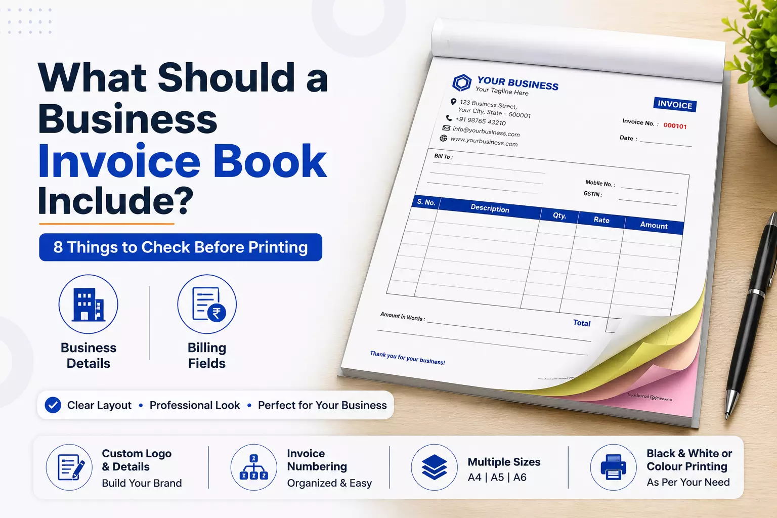 What Should a Business Invoice Book Include? 8 Things to Check