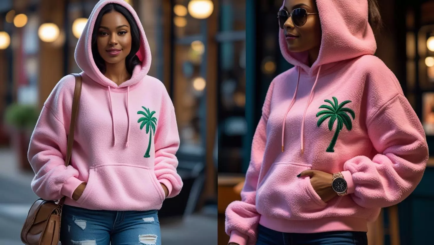 How to Style a Pink Palm Puff Hoodie for Any Season
